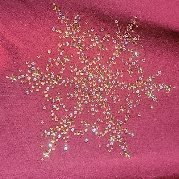 Quacker Factory Set Velour Bedazzled Full Zip Track Jacket with Top 3X Gold - Picture 7 of 8